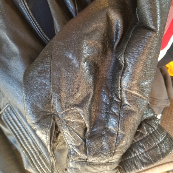 Black Medium English leather jacket - Picture 4 of 12